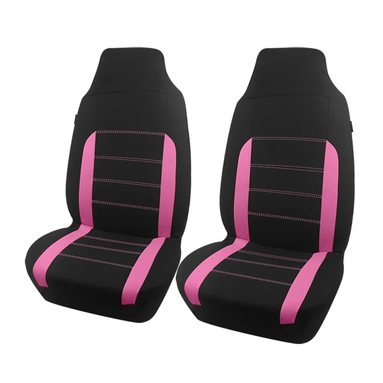 Universal Polyester Stoff Auto Sitzbezüge Auto Zubehör Innen Airbag Kompatibel Autositzbezug(TypeA Pink 2 Front) von VETJMUA