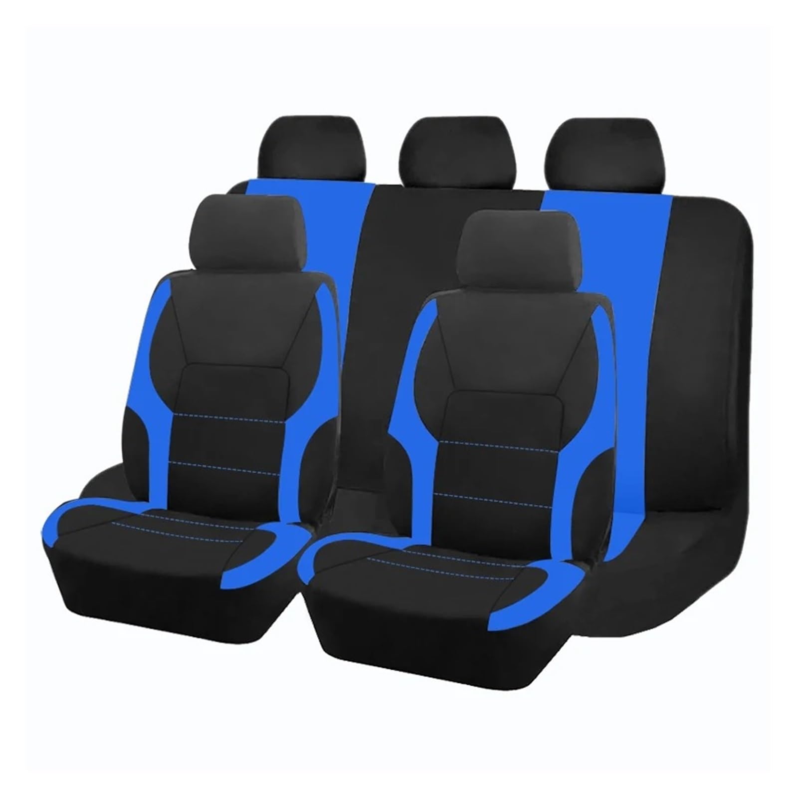 Universelle Autositzbezüge Aus Polyester Sportliches Design Passend Für Die Meisten Auto SUV Und LKW-Sitzbezüge Für Vier Jahreszeiten Autositzbezug(Blue 5 seat) von VETJMUA