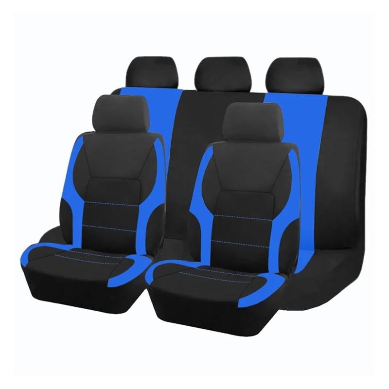 Universelle Autositzbezüge Aus Polyester Sportliches Design Passend Für Die Meisten Auto SUV Und LKW-Sitzbezüge Für Vier Jahreszeiten Autositzbezug(Blue 5 seat) von VETJMUA