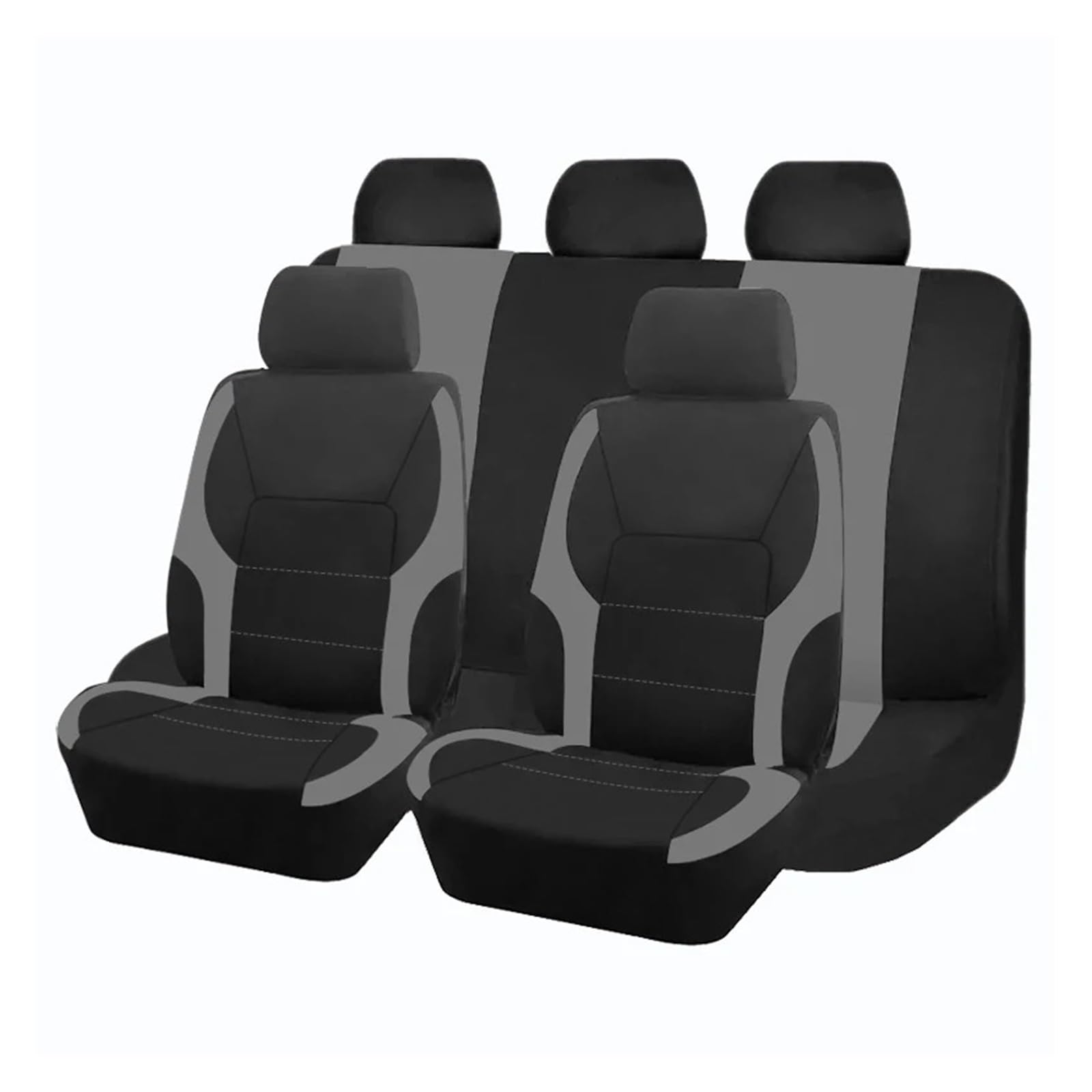 Universelle Autositzbezüge Aus Polyester Sportliches Design Passend Für Die Meisten Auto SUV Und LKW-Sitzbezüge Für Vier Jahreszeiten Autositzbezug(Gray 5 seat) von VETJMUA