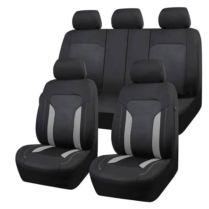 Universelle Netz-Sitzbezüge Für Autos Mit 3 Reißverschlüssen, Kompatibel Mit Geteiltem Airbag Auf Der Rückbank Autositzbezug(5 seat Set) von VETJMUA