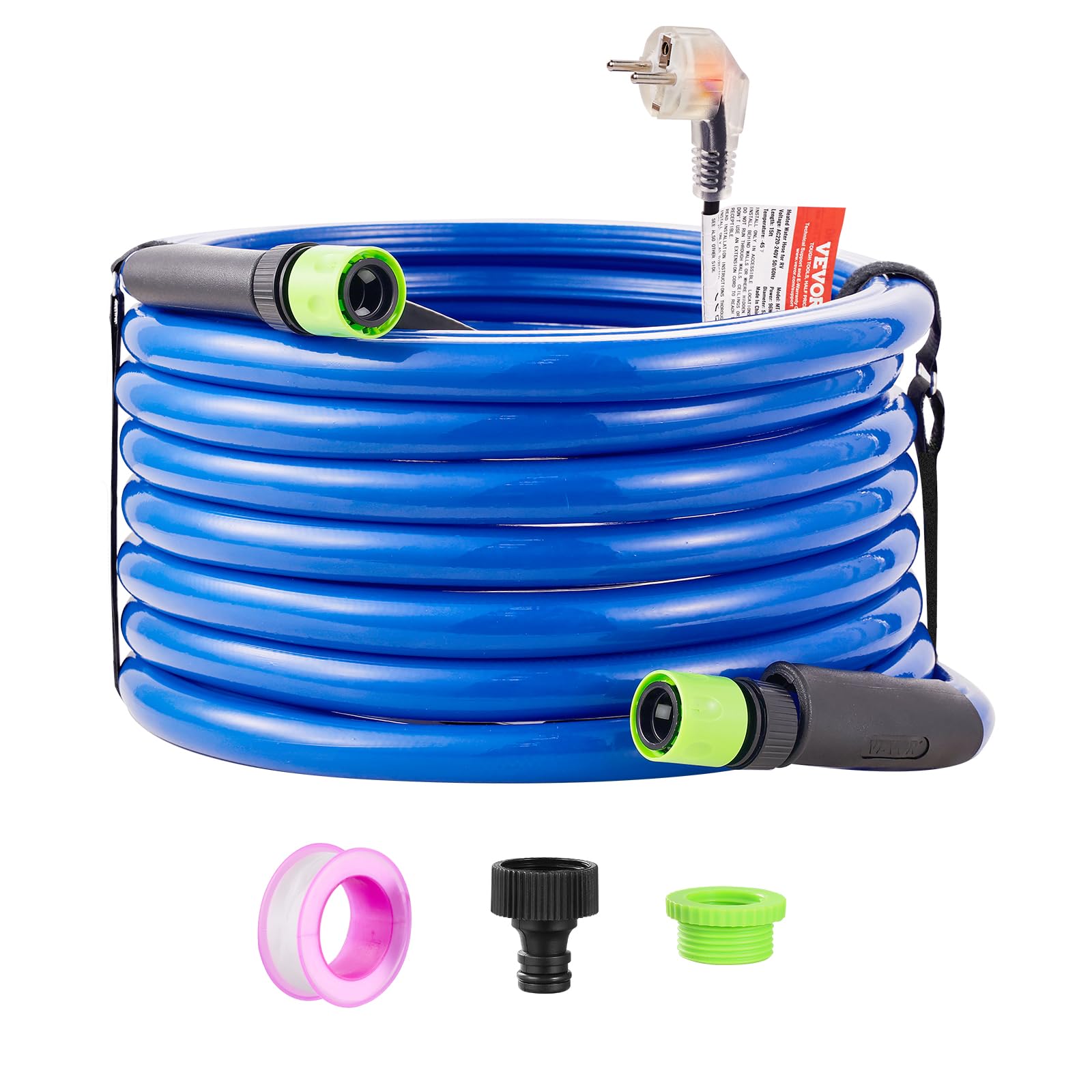 VEVOR 30ft beheizter Wasserschlauch für Wohnmobil, beheizter Trinkwasserschlauch mit Frostschutz bis -45°F, automatisch selbstregulierend, 5/8" ID mit Schnellanschluss-Set, blei- und BPA-frei VEVOR 30ft beheizter Wasserschlauch für Wohnmobil, beheizter Trinkwasserschlauch mit Frostschutz bis -45°F, automatisch selbstregulierend, 5/8" ID mit Schnellanschluss-Set, blei- und BPA-frei von VEVOR
