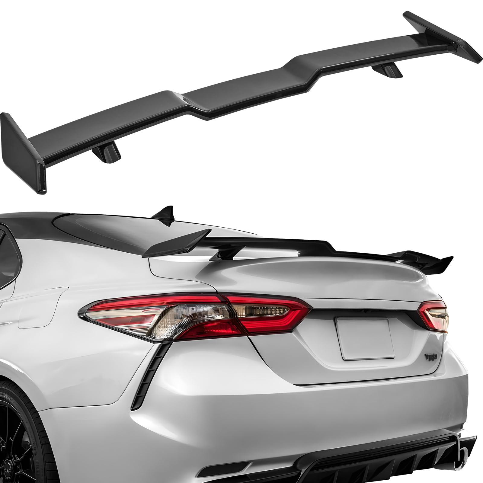 VEVOR GT Wing Autospoiler, 57,9 Zoll Spoiler, Kompatibel mit 2018-2023 Camry, Hochfestes ABS-Material, Einbrennlackierung, Auto Heckspoilerflügel, Rennspoiler für Autos, Schwarz glänzend VEVOR GT Wing Autospoiler, 57,9 Zoll Spoiler, Kompatibel mit 2018-2023 Camry, Hochfestes ABS-Material, Einbrennlackierung, Auto Heckspoilerflügel, Rennspoiler für Autos, Schwarz glänzend von VEVOR