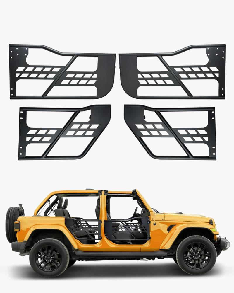 VEVOR Jeep Rohrtüren (4-türig) im Jagdstil mit robusten Scharnieren und OE-Verriegelung, Jeep-Türen mit Gummipolstern und gehärtetem Stahlrohr, passend für Jeep Wrangler JK 2007–2018 von VEVOR