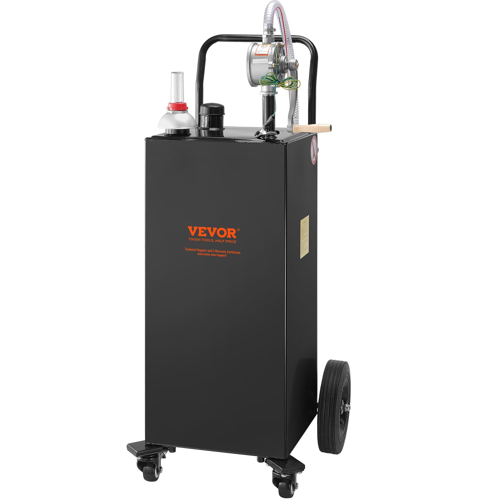 VEVOR Kraftstofftrolley 35 Gallonen Gaskraftstofftankbehälter 106 x 53 x 53 cm mit manueller Transferpumpe Benzin-Diesel-Kraftstoffbehälter für Autos Rasenmäher Geländefahrzeuge Boote Schwarz VEVOR Kraftstofftrolley 35 Gallonen Gaskraftstofftankbehälter 106 x 53 x 53 cm mit manueller Transferpumpe Benzin-Diesel-Kraftstoffbehälter für Autos Rasenmäher Geländefahrzeuge Boote Schwarz von VEVOR