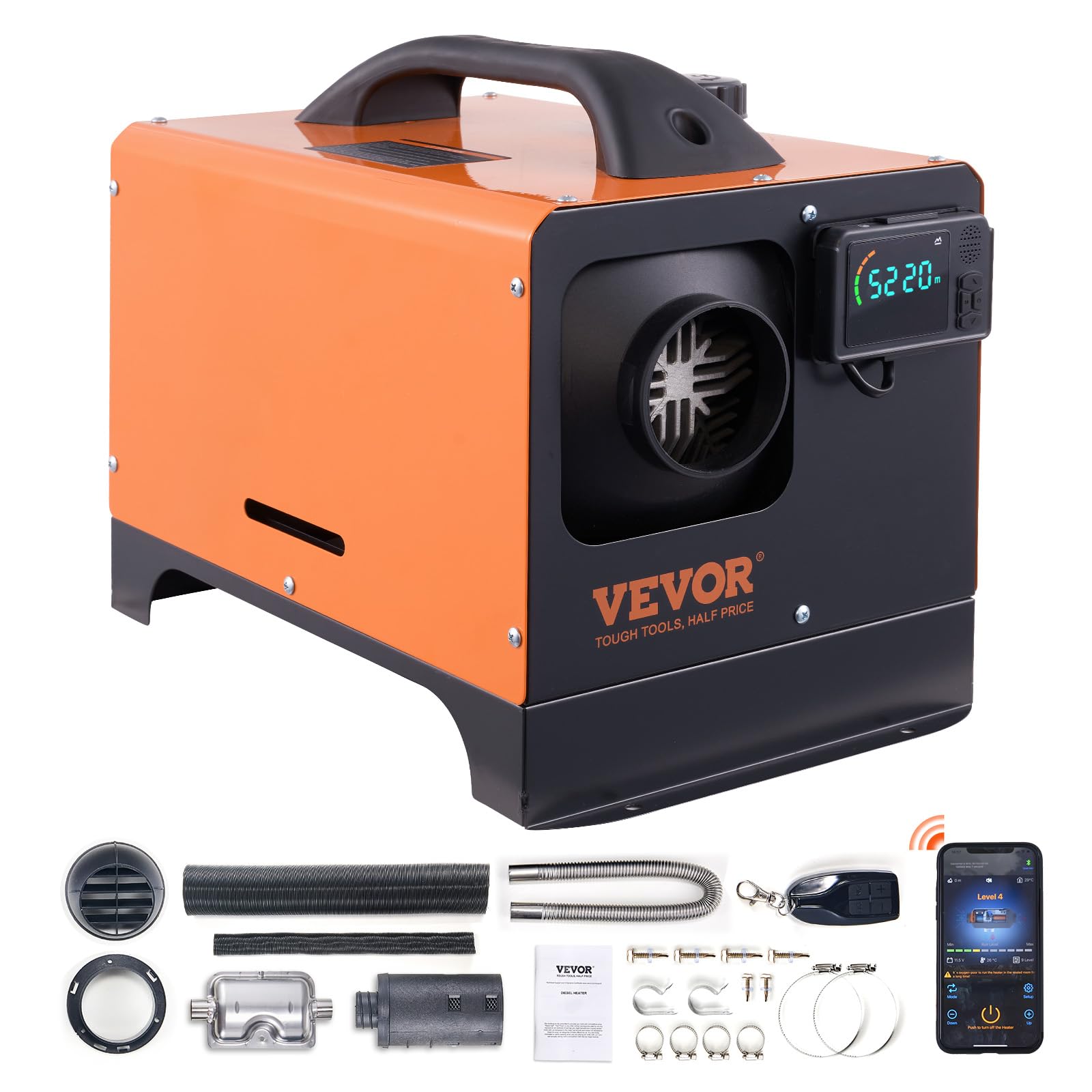 VEVOR Luft Dieselheizung Standheizung 12 V 8 kW, Luftheizung Air Diesel Diesel Standheizung Lufterhitzer, 0,16–0,62 L/Std. Auto-Dieselheizung mit LCD-Display & Fernbedienung & Bluetooth-APP Steuerung VEVOR Luft Dieselheizung Standheizung 12 V 8 kW, Luftheizung Air Diesel Diesel Standheizung Lufterhitzer, 0,16–0,62 L/Std. Auto-Dieselheizung mit LCD-Display & Fernbedienung & Bluetooth-APP Steuerung von VEVOR
