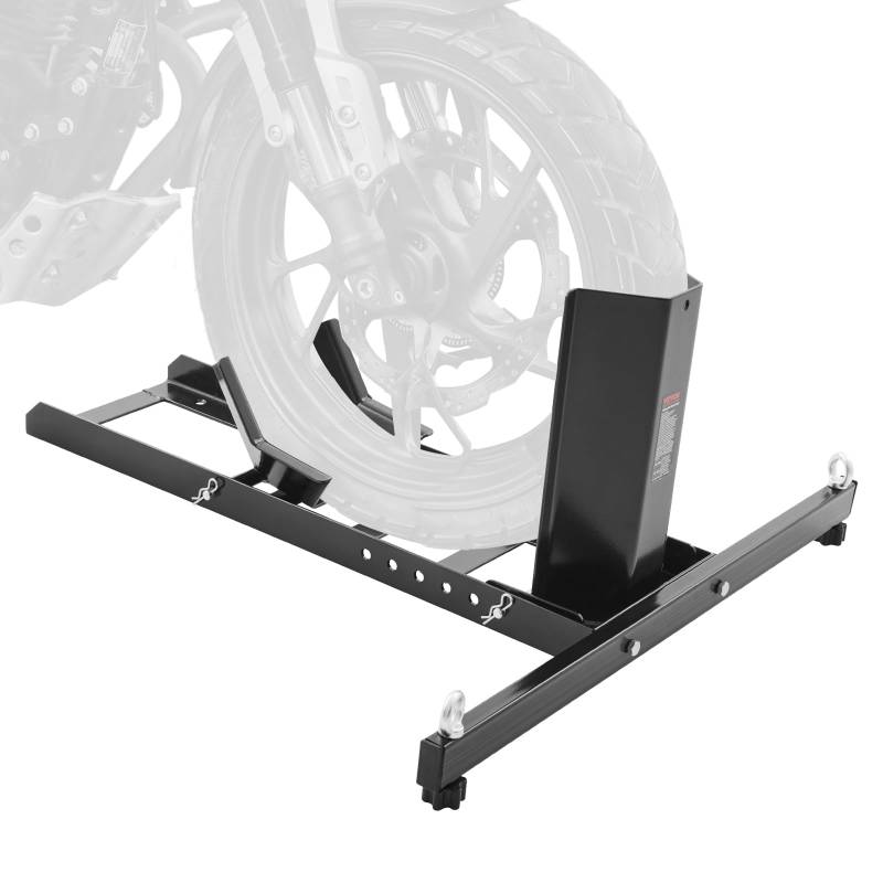 VEVOR Motorrad-Radhalter, Kapazität 816,5 kg, Radkeil, Durchmesser 381-558,8 mm, Breite 76,2-203,2 mm, Transporthalterung aus Stahl für Anhänger, Werkstatt, Garage von VEVOR