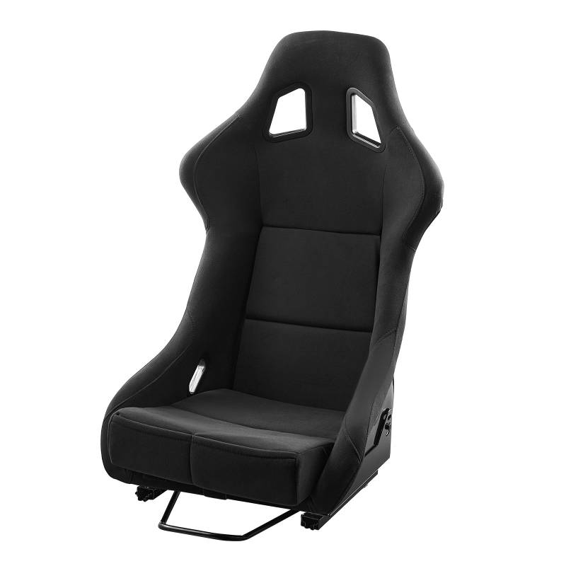 VEVOR Racing Seat Simulator Cockpit Rennsitz integriertes Renncockpit mit doppeltem Verriegelungsschieber, Rennsitz mit weichem Veloursstoff und Q235B-Schieber, für Rennwagen, Karts, Game Seat von VEVOR