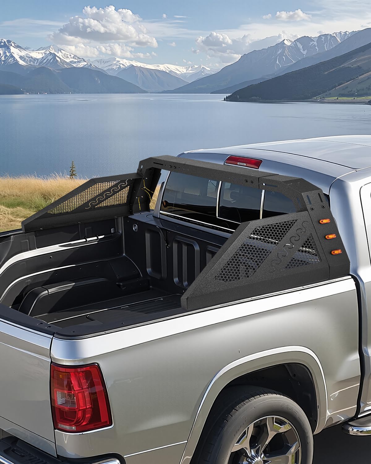 VEVOR Überrollbügel aus Karbonstahl Chase Rack für die Ladefläche, universeller Pickup Sport-Überrollbügel mit 6 bernsteinfarbenen Zusatzscheinwerfern für Pickups in Voller Größe (kein Träger) VEVOR Überrollbügel aus Karbonstahl Chase Rack für die Ladefläche, universeller Pickup Sport-Überrollbügel mit 6 bernsteinfarbenen Zusatzscheinwerfern für Pickups in Voller Größe (kein Träger) von VEVOR