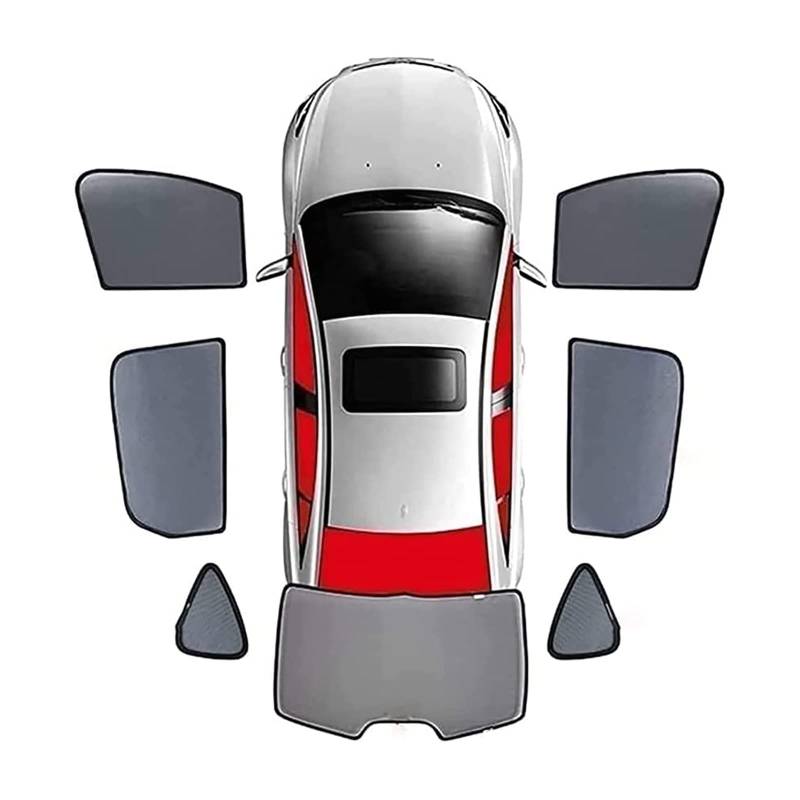 Sonnenschutz Auto für J-eep Grand Commander 2018-2022 - Autofenster Sonnenblende mit UV Schutz - Sonnenrollo für Seitenscheibe - Auto Fenster Verdunkelung Vorhang,7pcs-Wholecar von VEYOLE