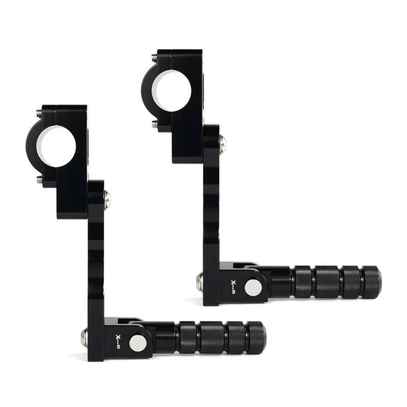 VFEBTSD 22 mm 7/8 Zoll 28,8 mm 1/8 Zoll Weg Kompatibel mit BMW F650GS DAKAR F650GS/ST F650GS G650X F700GS Verstellbares Fußrasten-Kit for Motorradfahrer(BK 130mm G650X Logo) von VFEBTSD