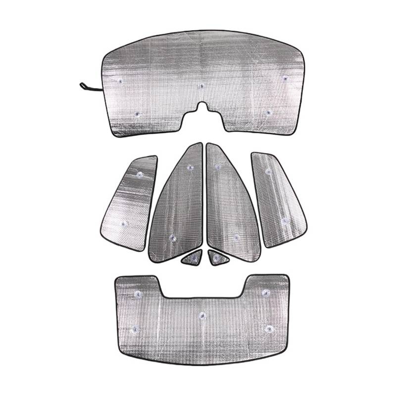 VFEBTSD Auto-Sonnenschutz, Sonnenschutzisolierung, Auto-Sonnenblendenvorhang, Sommerglas, reflektierende Netzabdeckung, kompatibel mit Taycan 2019–22, Zubehör(8 PCS) von VFEBTSD