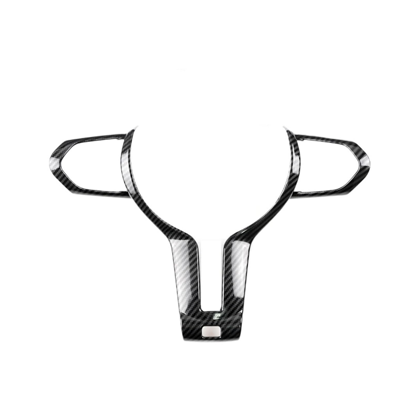VFEBTSD Kompatibel mit BMW F Chassis F06 F10 F11 F12 F15 F16 F20 F21 F22 F23 F30 F32 F34 ABS Carbon Textur Auto Innenraum Lenkradabdeckung Verkleidung (groß) von VFEBTSD