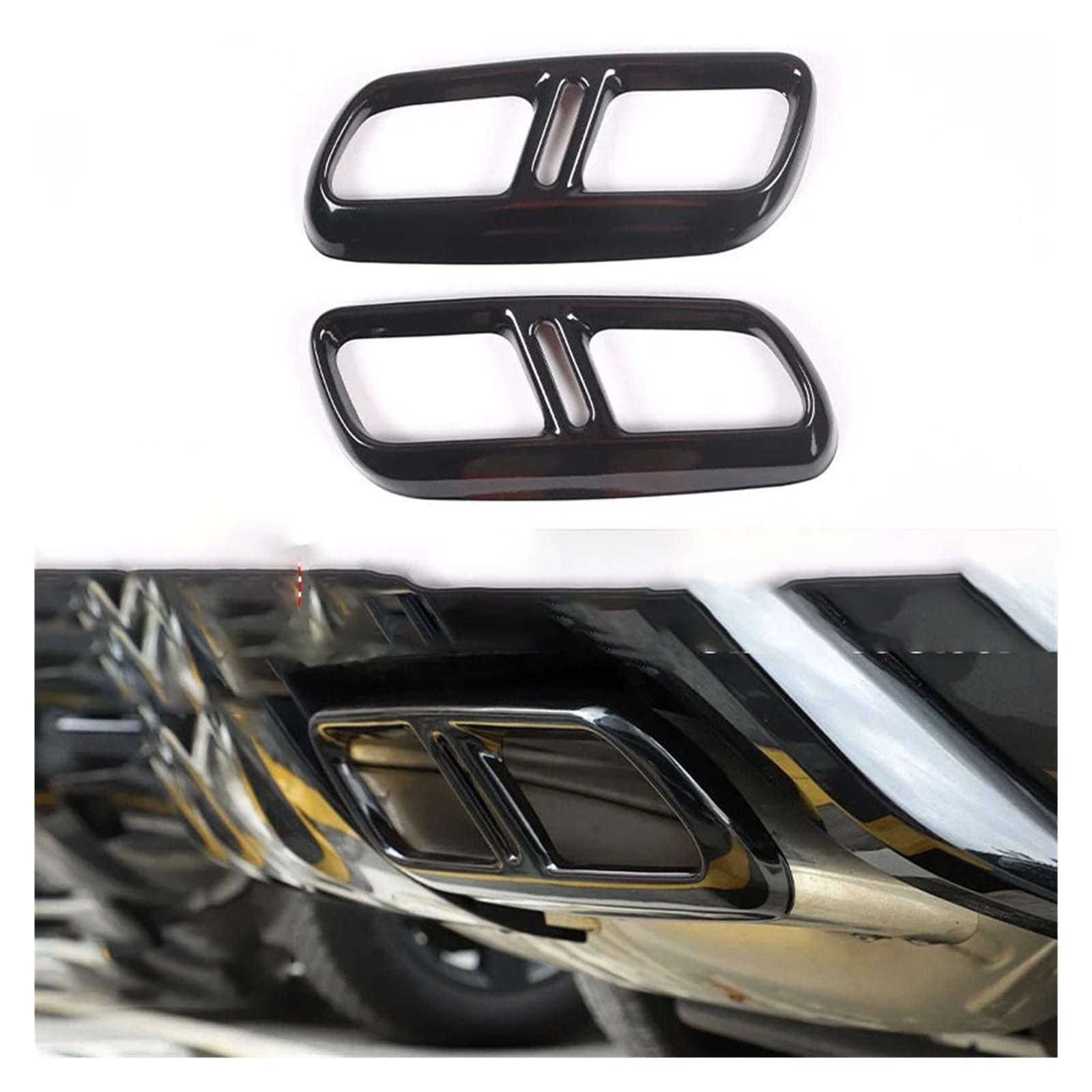 VFEBTSD Kompatibel mit Land Rover Range Rover Sport L461 2023 2024 Edelstahl-Auto-Endrohrblende Modifizierte Abdeckung Autozubehör(Style A) von VFEBTSD