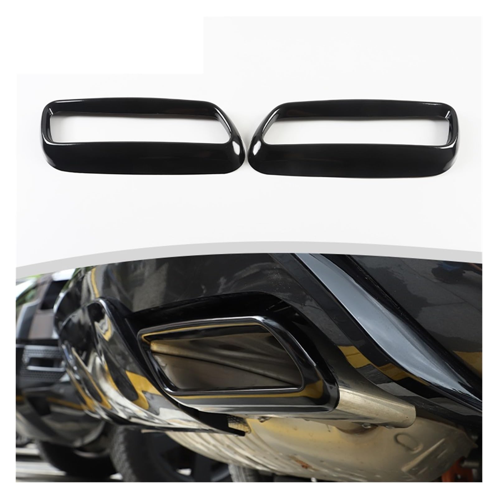 VFEBTSD Kompatibel mit Land Rover Range Rover Sport L461 2023 2024 Edelstahl-Auto-Endrohrblende Modifizierte Abdeckung Autozubehör(Style B) von VFEBTSD