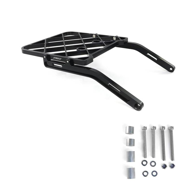 VFEBTSD Motorrad Gepäck Halter Halterung Kompatibel Mit Kawasaki KLX250 KLX250S/250SF KLX300 KLX300SM Rack Träger Montieren Rückenlehne Regal Halter(Black) von VFEBTSD