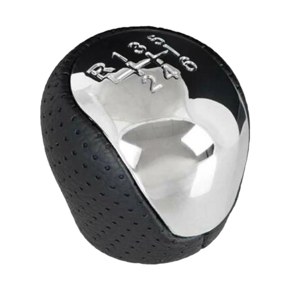Perforierter Leder-Schaltknauf, Chrom, 6-Gang, for Hyundai Elantra I30 IX35 Tucson Perforierter Leder-Schaltknauf, Chrom, 6-Gang, for Hyundai Elantra I30 IX35 Tucson von VFENSE