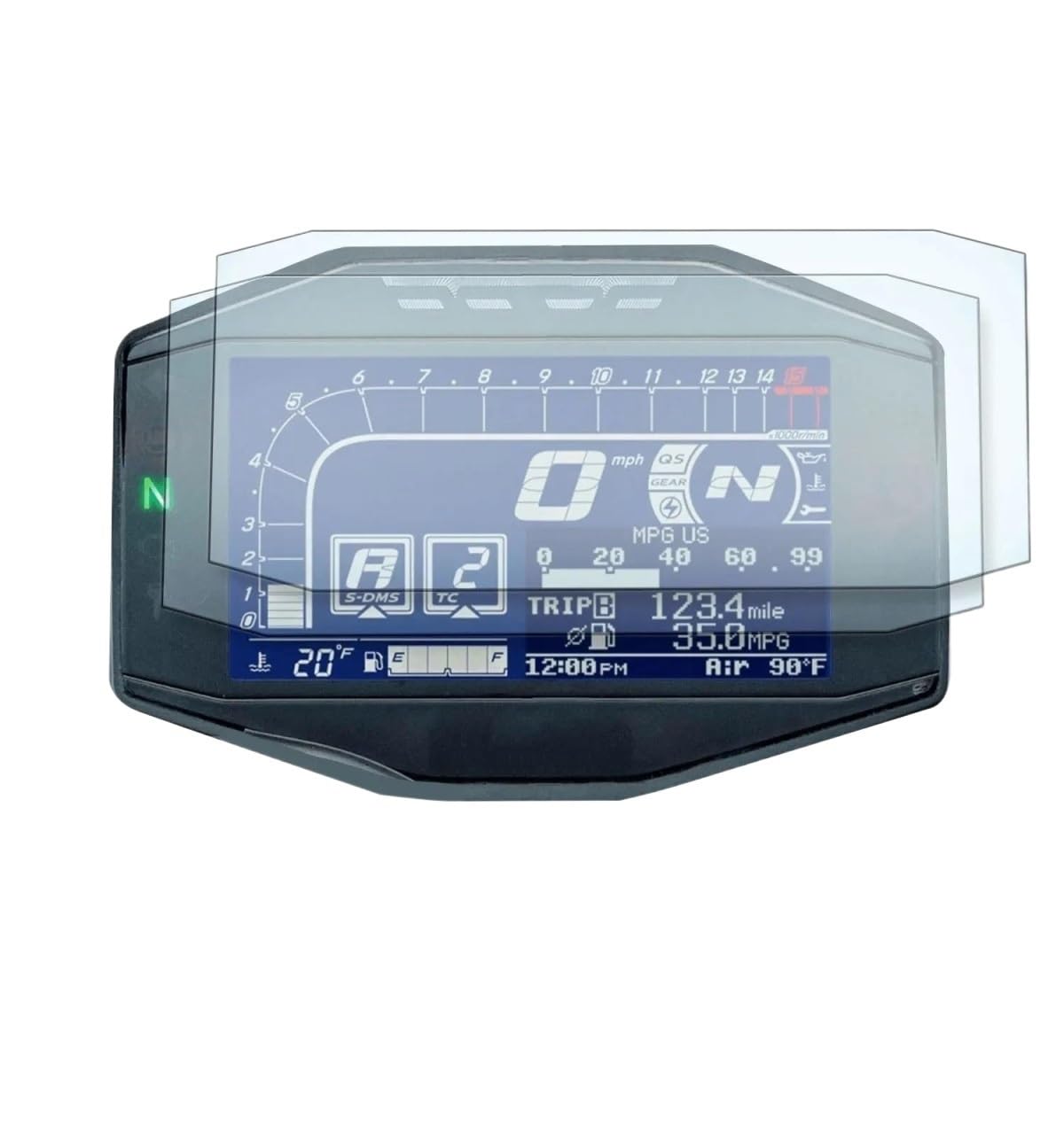 Für Suzuki Für GSXR 1000 2017 + Motorrad Teile Anti Scratch Uhr Film Instrument Panel Abdeckung Screen Protector Geeignet(X2) von VFHERCD