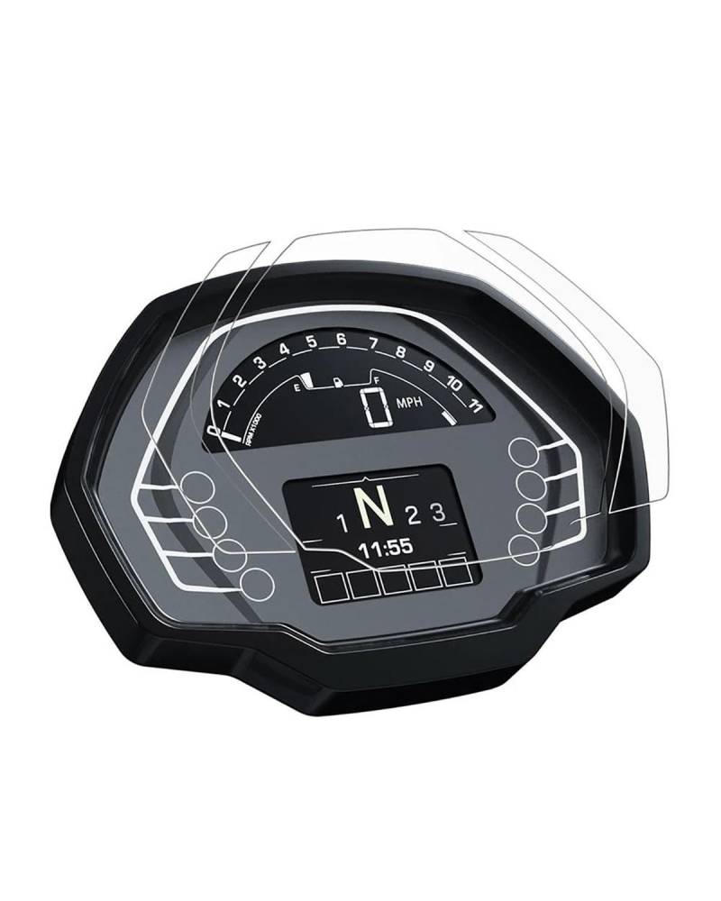Für Tiger Für Sport 660 Für Sport660 2021 2022 Motorrad Scratch Cluster Screen-Dashboard Schutz Instrument Film(4 Set) von VFHERCD