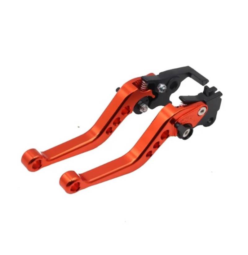 Kupplung Bremshebel Für Yamaha Motorrad Bremsgriff Motorrad CNC Legierung Kupplung Trommel Bremshebel Griff Einstellbare Modifikation Universal(Orange) von VFHERCD