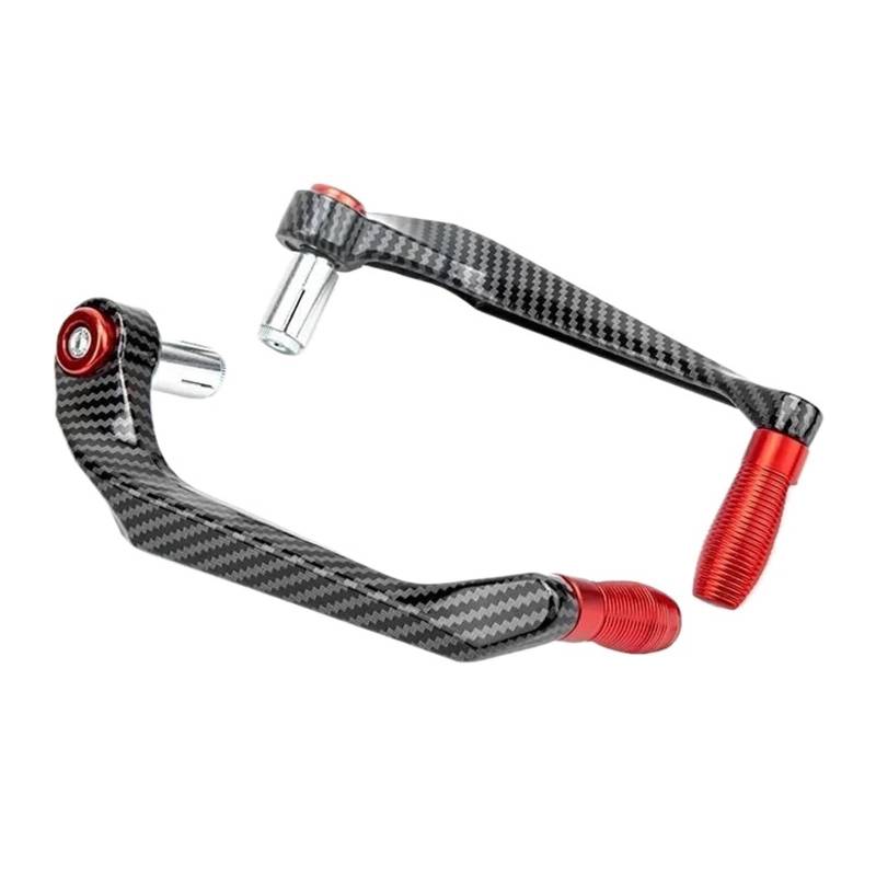 Kupplung Bremshebel Universal Motorrad CNC Anti-Fall Handschutz Legierung Lenker Bremse Kupplung Hebel Handschutz Schutz Modifikation Zubehör(Red) von VFHERCD
