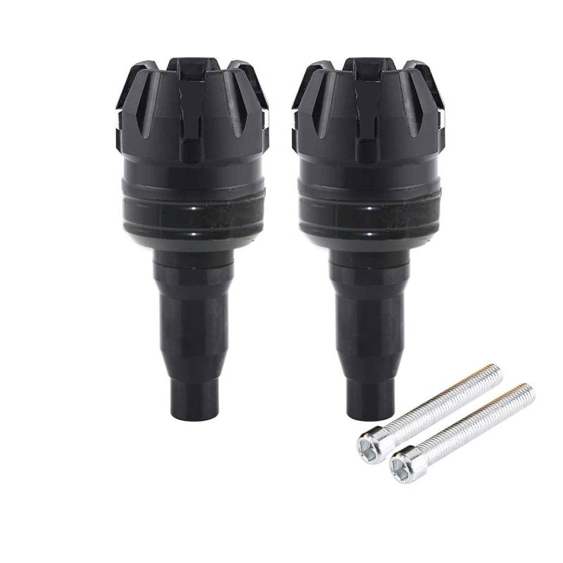 Motorrad Schutz Stange Motor Anti-Fallen Rahmen Slider Kappe M10 10mm Schraube Universal Anti Crash Kollision Fallen Schutz(BLACK-01) von VFHERCD