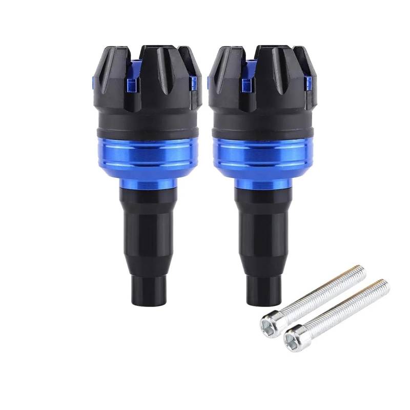 Motorrad Schutz Stange Motor Anti-Fallen Rahmen Slider Kappe M10 10mm Schraube Universal Anti Crash Kollision Fallen Schutz(BLUE-01) von VFHERCD