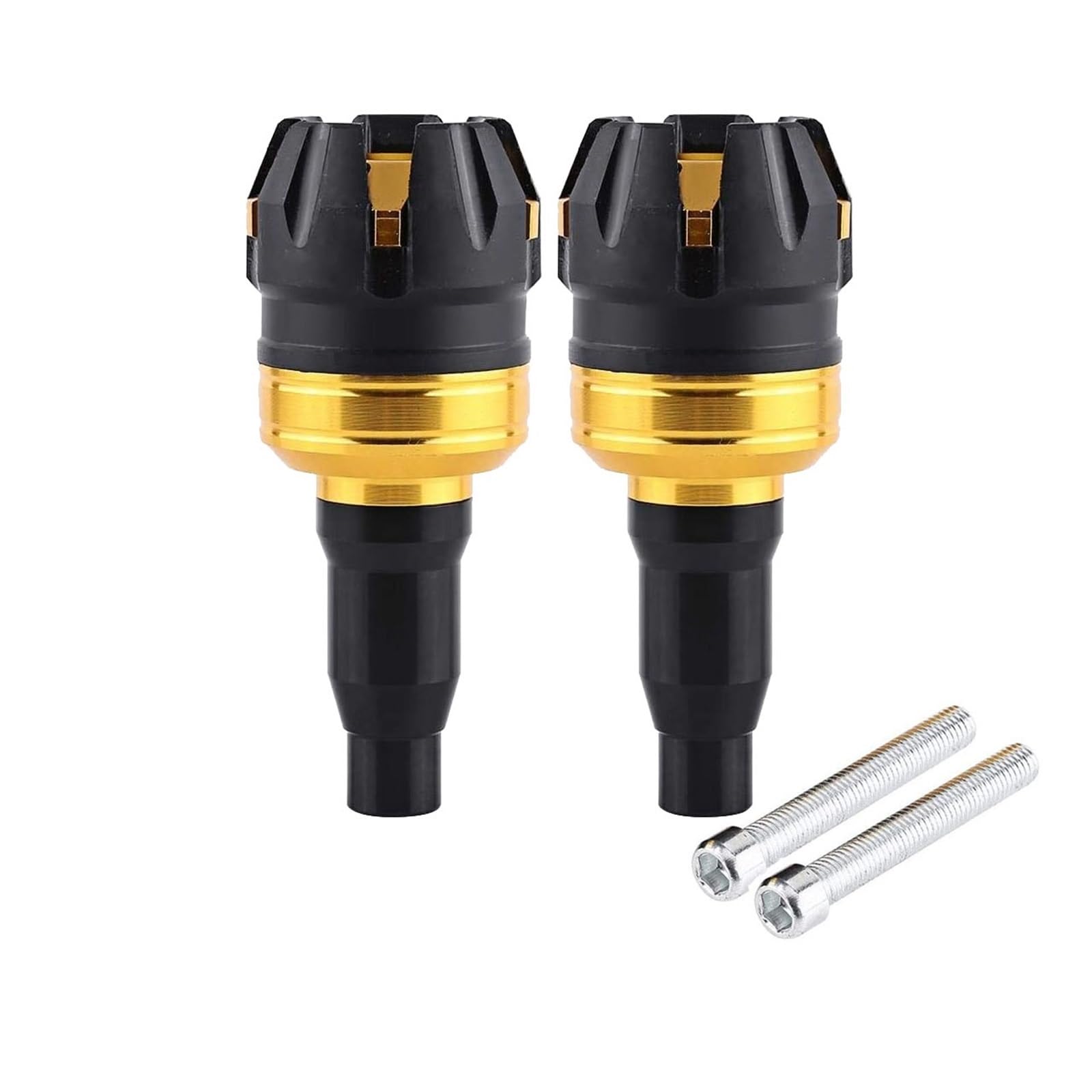 Motorrad Schutz Stange Motor Anti-Fallen Rahmen Slider Kappe M10 10mm Schraube Universal Anti Crash Kollision Fallen Schutz(GOLDEN) von VFHERCD