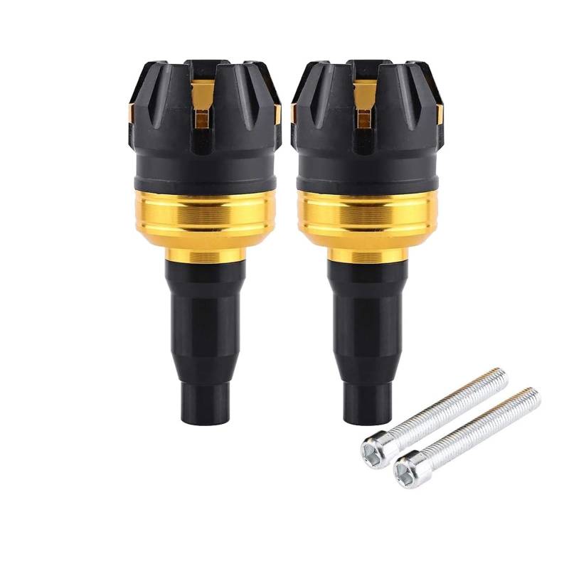 Motorrad Schutz Stange Motor Anti-Fallen Rahmen Slider Kappe M10 10mm Schraube Universal Anti Crash Kollision Fallen Schutz(GOLDEN) von VFHERCD