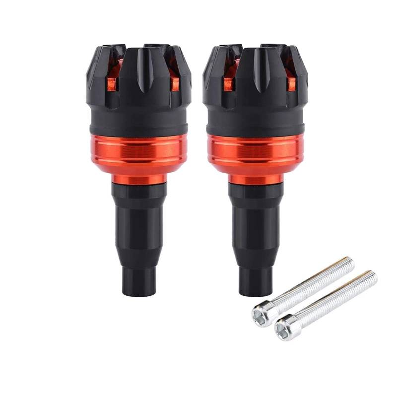 Motorrad Schutz Stange Motor Anti-Fallen Rahmen Slider Kappe M10 10mm Schraube Universal Anti Crash Kollision Fallen Schutz(ORANGE) von VFHERCD