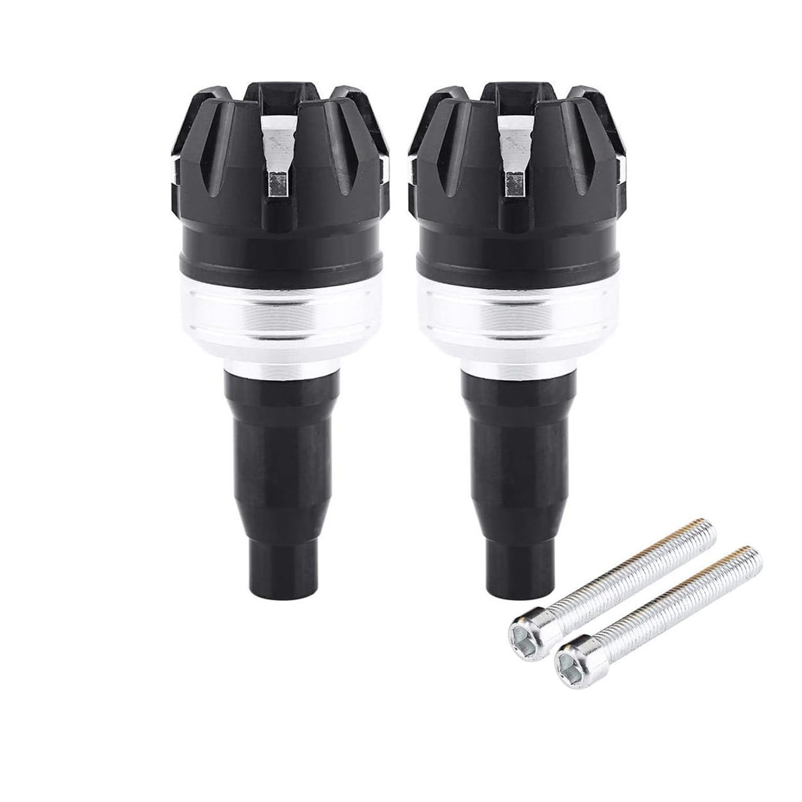 Motorrad Schutz Stange Motor Anti-Fallen Rahmen Slider Kappe M10 10mm Schraube Universal Anti Crash Kollision Fallen Schutz(Silver) von VFHERCD