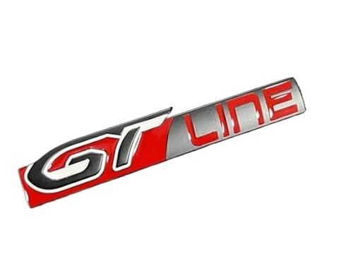 VFKJGNcgfb 20X 3D Auto Metall GT Linie Chrom Emblem Auto Abzeichen Aufkleber Körper Kotflügel Klebstoff Emblem for GT RCZ 308 508 3008 5008(Black) von VFKJGNcgfb