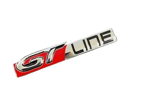VFKJGNcgfb 20X 3D Auto Metall GT Linie Chrom Emblem Auto Abzeichen Aufkleber Körper Kotflügel Klebstoff Emblem for GT RCZ 308 508 3008 5008(Silver) von VFKJGNcgfb