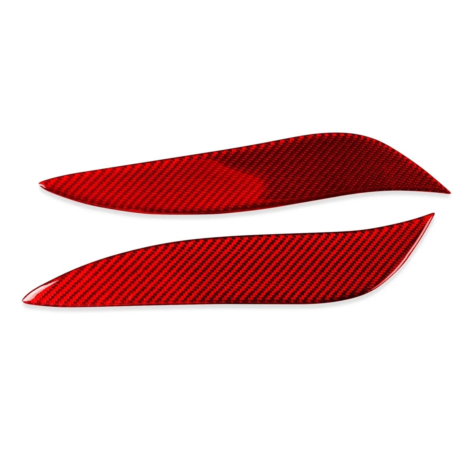VFKJGNcgfb Auto Front Scheinwerfer Augenbrauen Augenlider Aufkleber Kompatibel for Toyota Corolla 2008 2009 2010 2011 Real Carbon Fiber(Red) von VFKJGNcgfb