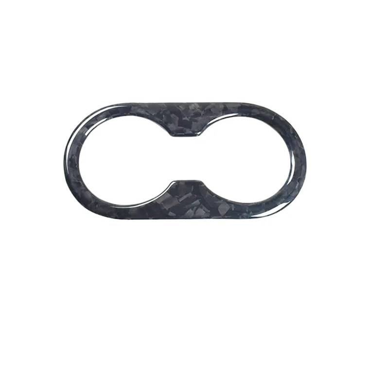 VFKJGNcgfb Auto-Hintergriff-Getränkehalter-Abdeckung, dekorativer Aufkleber, Autoteile, kompatibel mit Tesla Model 3 for Model Y 16-22, echte Kohlefaser(Forged Carbon Fiber) von VFKJGNcgfb