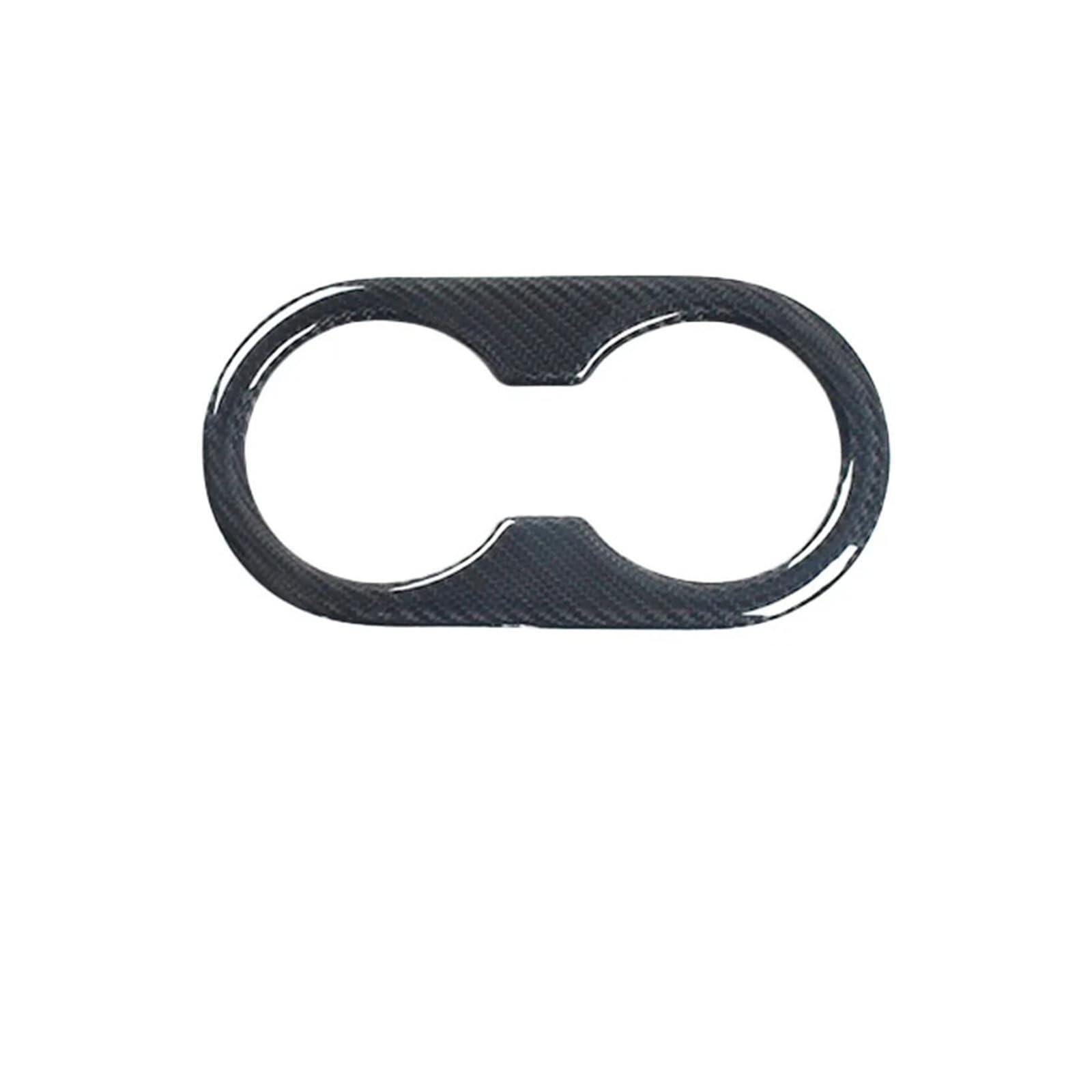 VFKJGNcgfb Auto-Hintergriff-Getränkehalter-Abdeckung, dekorativer Aufkleber, Autoteile, kompatibel mit Tesla Model 3 for Model Y 16-22, echte Kohlefaser(Glossy Carbon Fiber) von VFKJGNcgfb