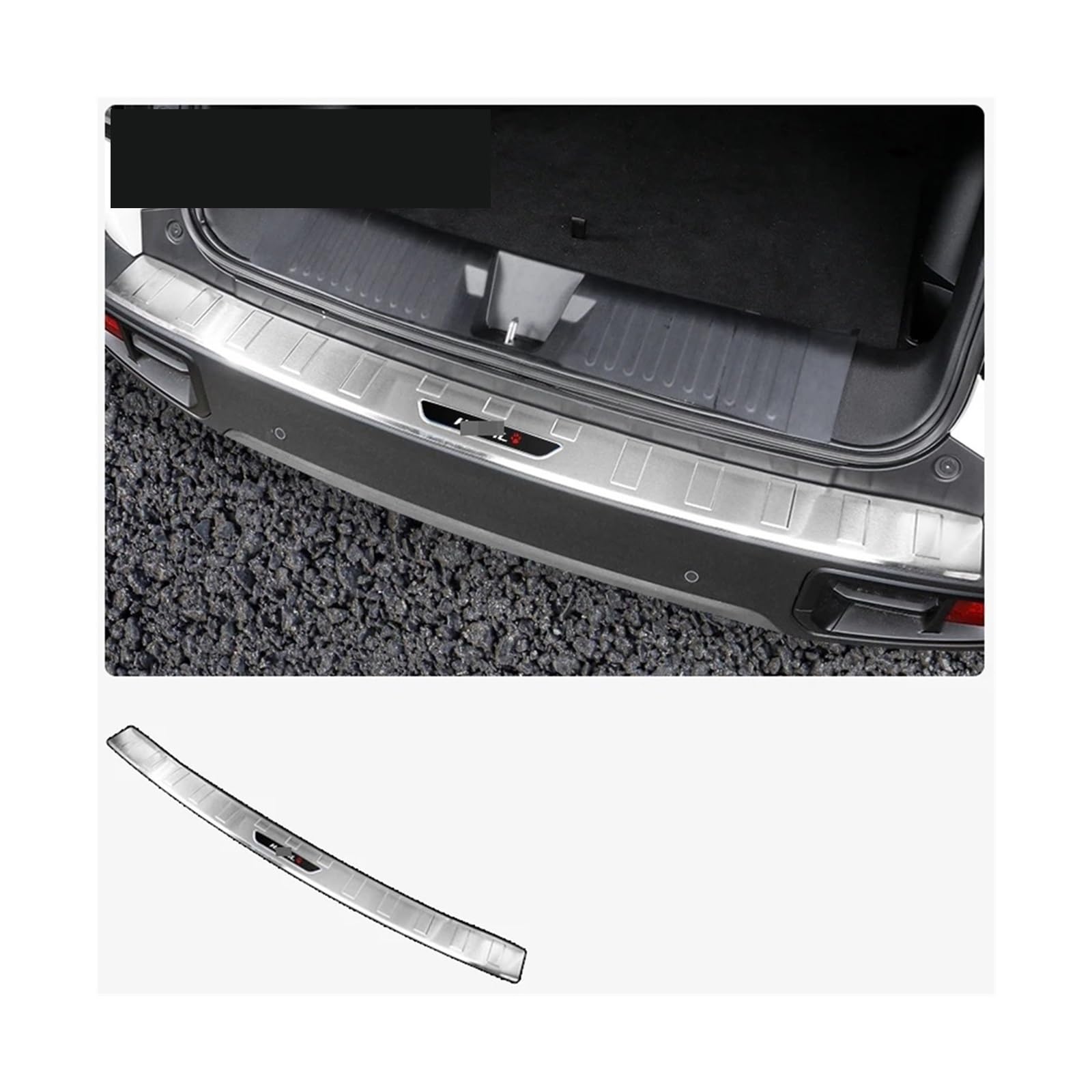 VFKJGNcgfb Auto-Hinterschutzplatte, vordere Kofferraum-Schutzabdeckung, kompatibel mit Haval Dargo 2021 2022 2023 2024, Metall-Innenausstattung, Refit-Zubehör(Silver B) von VFKJGNcgfb