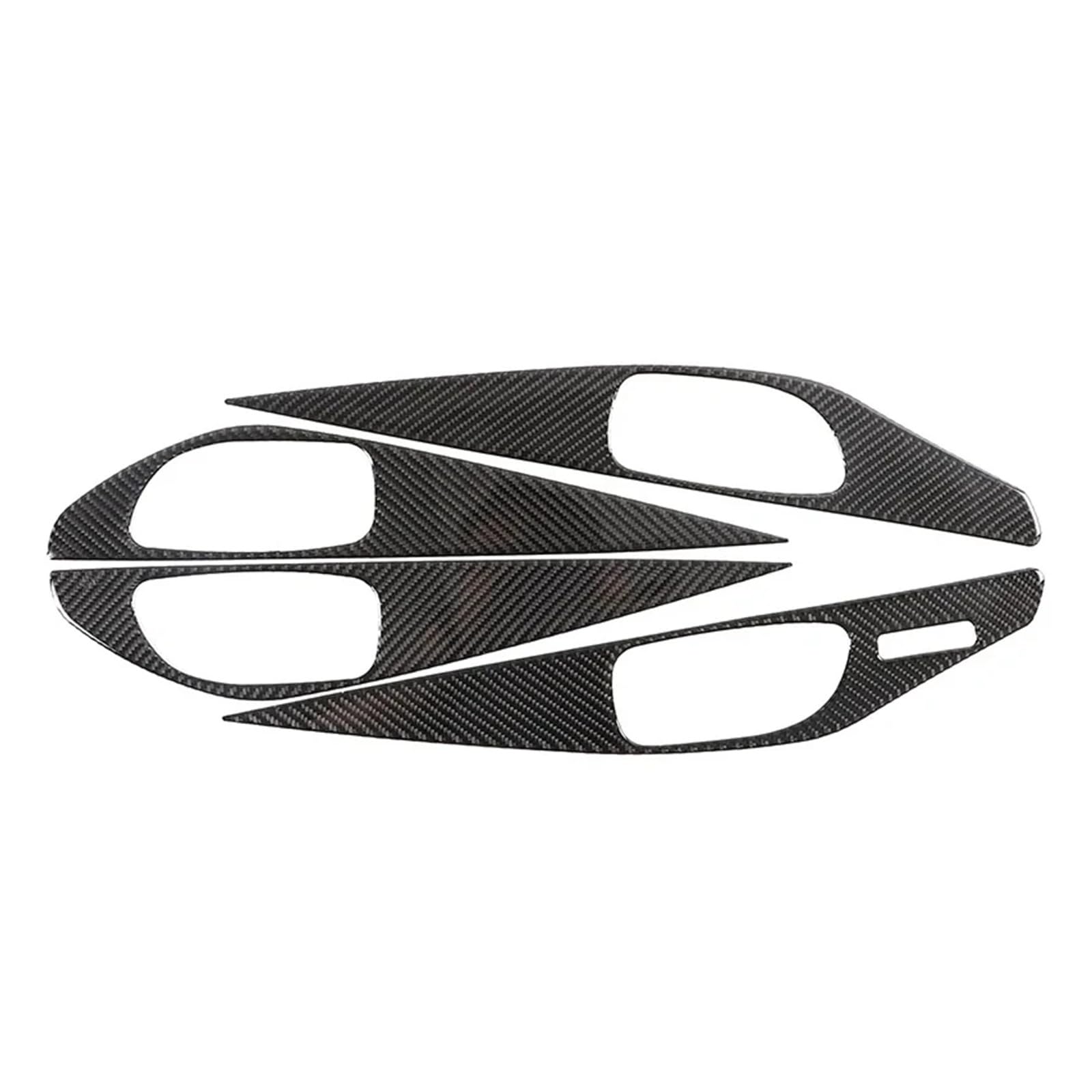 VFKJGNcgfb Auto-Innengriff-Panel, dekorativer Rahmenaufkleber, kompatibel mit Infiniti Q50 Q60 2015–2022, weiches Carbonfaser-Innenzubehör, LHD(Black) von VFKJGNcgfb