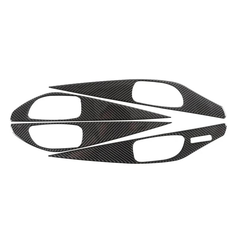 VFKJGNcgfb Auto-Innengriff-Panel, dekorativer Rahmenaufkleber, kompatibel mit Infiniti Q50 Q60 2015–2022, weiches Carbonfaser-Innenzubehör, LHD(Black) von VFKJGNcgfb