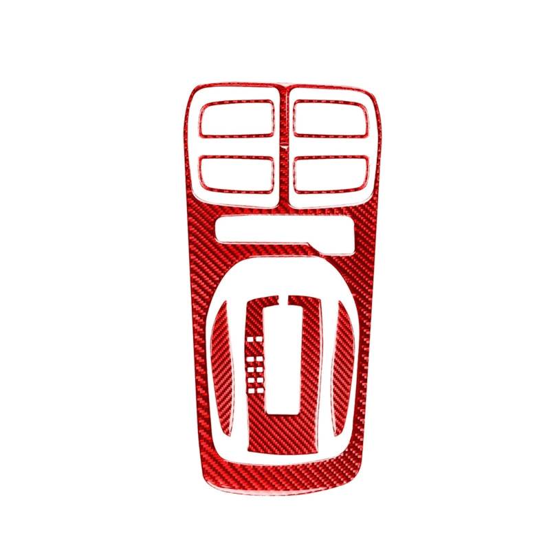 VFKJGNcgfb Auto-Innenraum-Schalttafelabdeckung, Verkleidungsaufkleber, kompatibel mit Camaro 2010 2011 2012 2013 2014 2015, Carbonfaser-Zubehör(Red Carbon LHD) von VFKJGNcgfb
