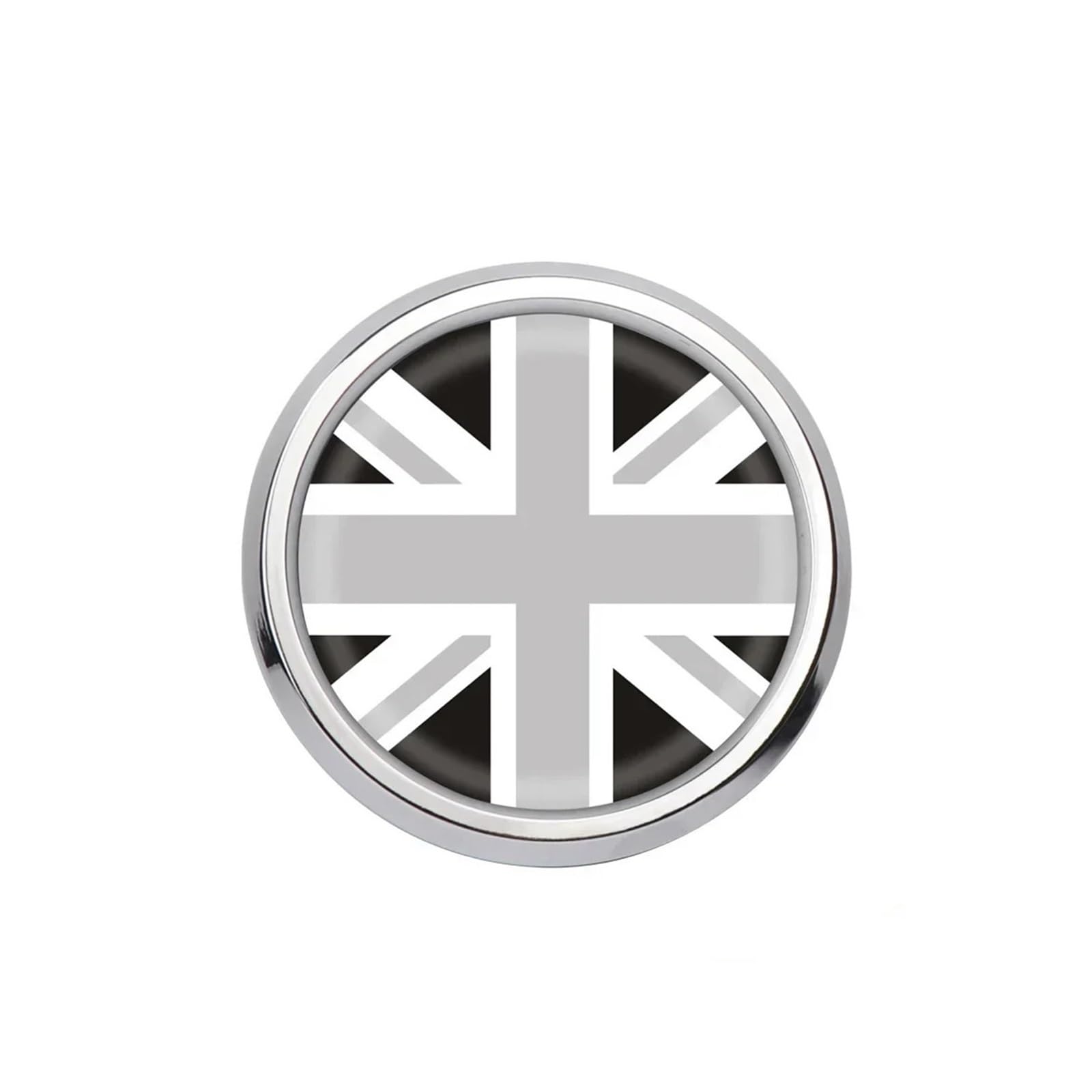 VFKJGNcgfb Auto-Kühlergrill-Emblem-Abzeichen-Lufteinlass-Aufkleber, kompatibel mit Mini Cooper One JCW S F55 F56 F57 F60 R50 R52 R53 R55 R56 R60 Zubehör(G,Silver Frame) von VFKJGNcgfb