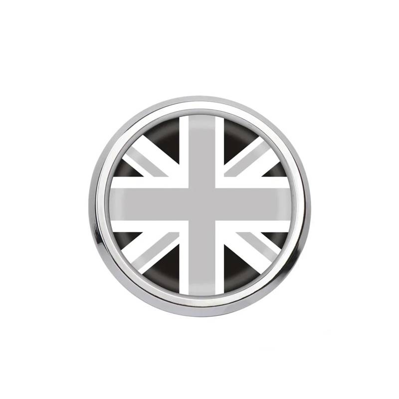 VFKJGNcgfb Auto-Kühlergrill-Emblem-Abzeichen-Lufteinlass-Aufkleber, kompatibel mit Mini Cooper One JCW S F55 F56 F57 F60 R50 R52 R53 R55 R56 R60 Zubehör(G,Silver Frame) von VFKJGNcgfb