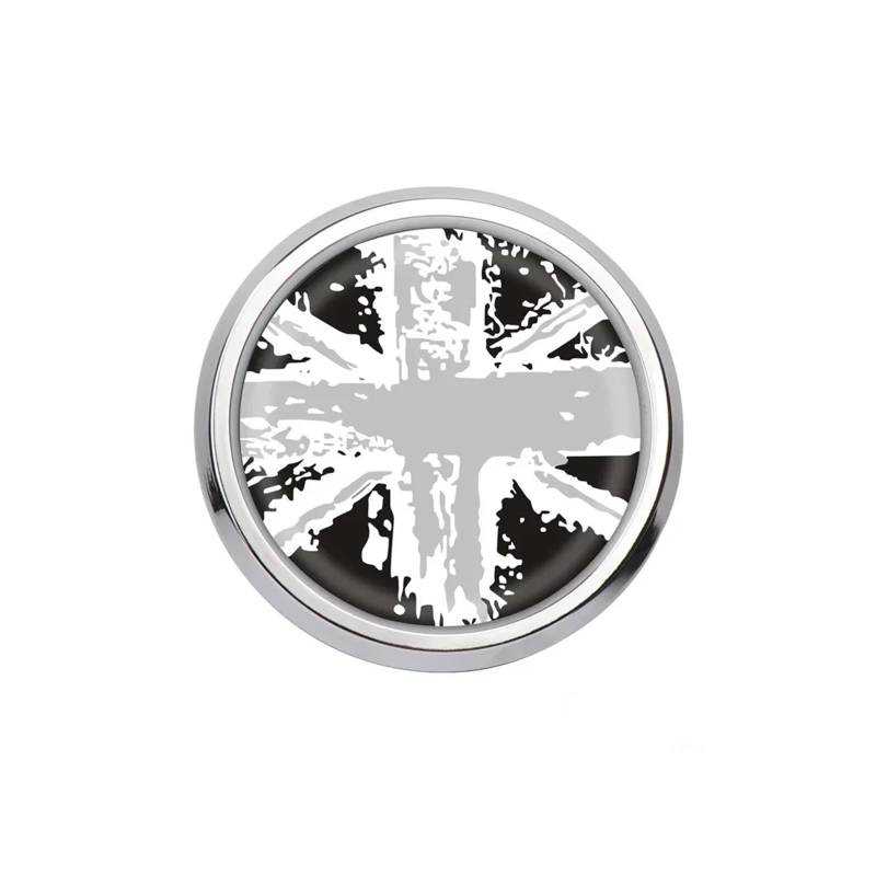 VFKJGNcgfb Auto-Kühlergrill-Emblem-Abzeichen-Lufteinlass-Aufkleber, kompatibel mit Mini Cooper One JCW S F55 F56 F57 F60 R50 R52 R53 R55 R56 R60 Zubehör(H,Black Frame) von VFKJGNcgfb
