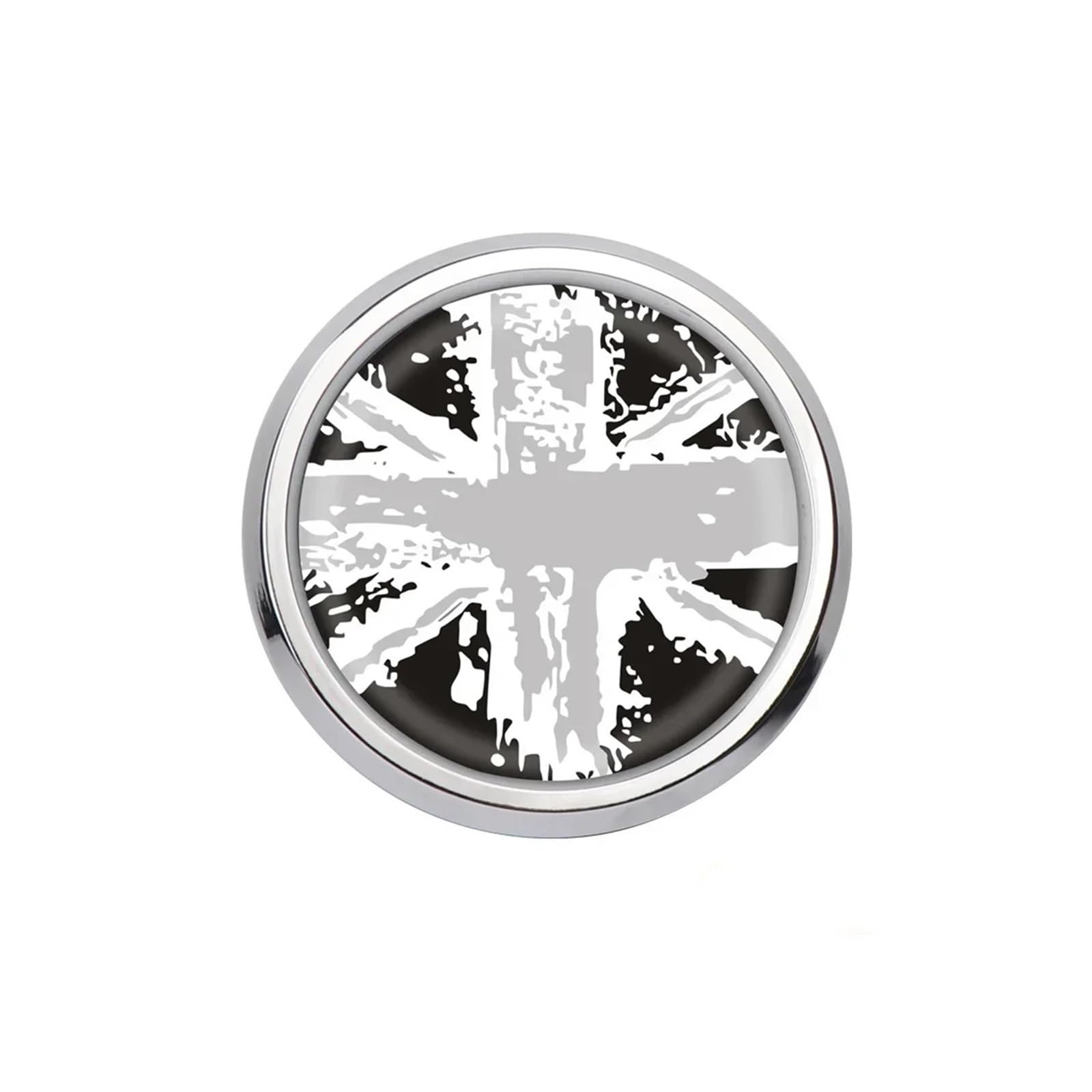 VFKJGNcgfb Auto-Kühlergrill-Emblem-Abzeichen-Lufteinlass-Aufkleber, kompatibel mit Mini Cooper One JCW S F55 F56 F57 F60 R50 R52 R53 R55 R56 R60 Zubehör(H,Silver Frame) von VFKJGNcgfb