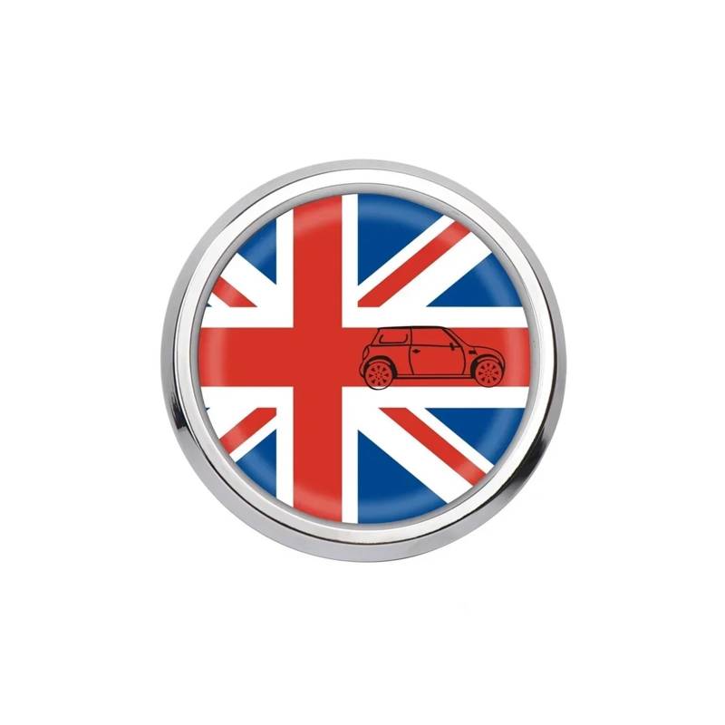 VFKJGNcgfb Auto-Kühlergrill-Emblem-Abzeichen-Lufteinlass-Aufkleber, kompatibel mit Mini Cooper One JCW S F55 F56 F57 F60 R50 R52 R53 R55 R56 R60 Zubehör(I,Black Frame) von VFKJGNcgfb