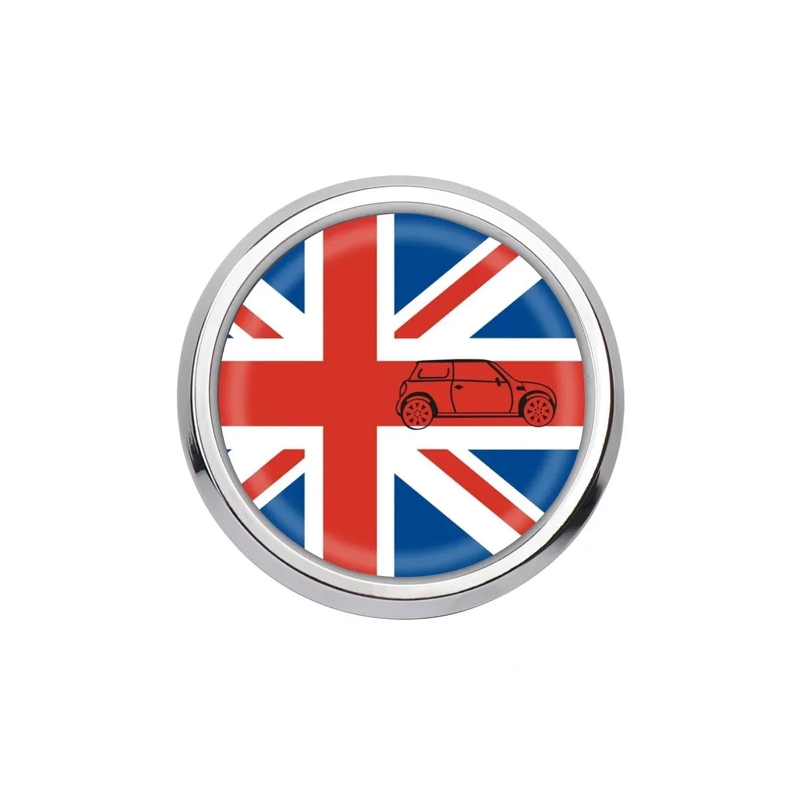 VFKJGNcgfb Auto-Kühlergrill-Emblem-Abzeichen-Lufteinlass-Aufkleber, kompatibel mit Mini Cooper One JCW S F55 F56 F57 F60 R50 R52 R53 R55 R56 R60 Zubehör(I,Silver Frame) von VFKJGNcgfb