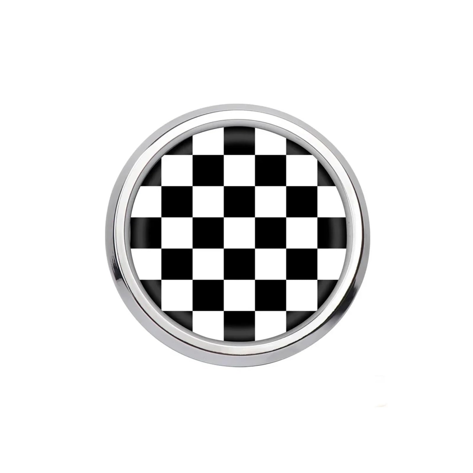 VFKJGNcgfb Auto-Kühlergrill-Emblem-Abzeichen-Lufteinlass-Aufkleber, kompatibel mit Mini Cooper One JCW S F55 F56 F57 F60 R50 R52 R53 R55 R56 R60 Zubehör(Type 4,Silver Frame) von VFKJGNcgfb