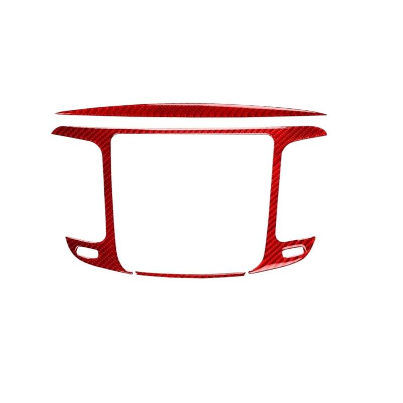 VFKJGNcgfb Auto-Mittelkonsole, Lüftungsschlitze, Innenabdeckung, Reifenaufkleber, Modifikation, kompatibel mit Chrysler 200 2015–2017, Carbonfaser-Zubehör(Red) von VFKJGNcgfb