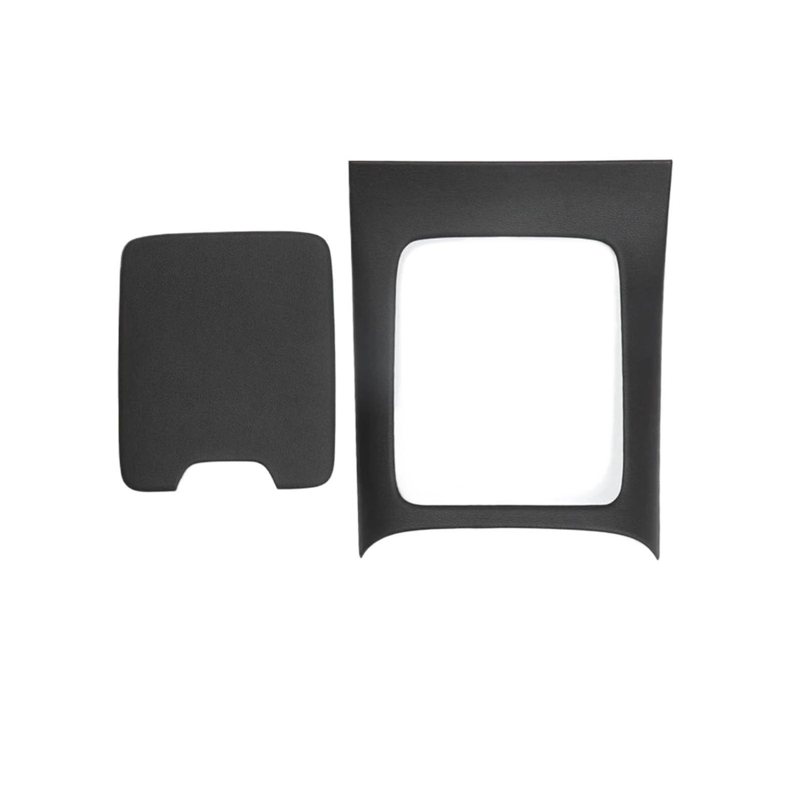 VFKJGNcgfb Auto-Mittelkonsolen-Abdeckung im Wildleder-Stil aus Leder, kompatibel mit Mercedes Benz EQE SUV-Klasse EQE350, Verkleidungsrahmen, Innenraummodifikation(Leather Black,Left_EQE SUV) von VFKJGNcgfb