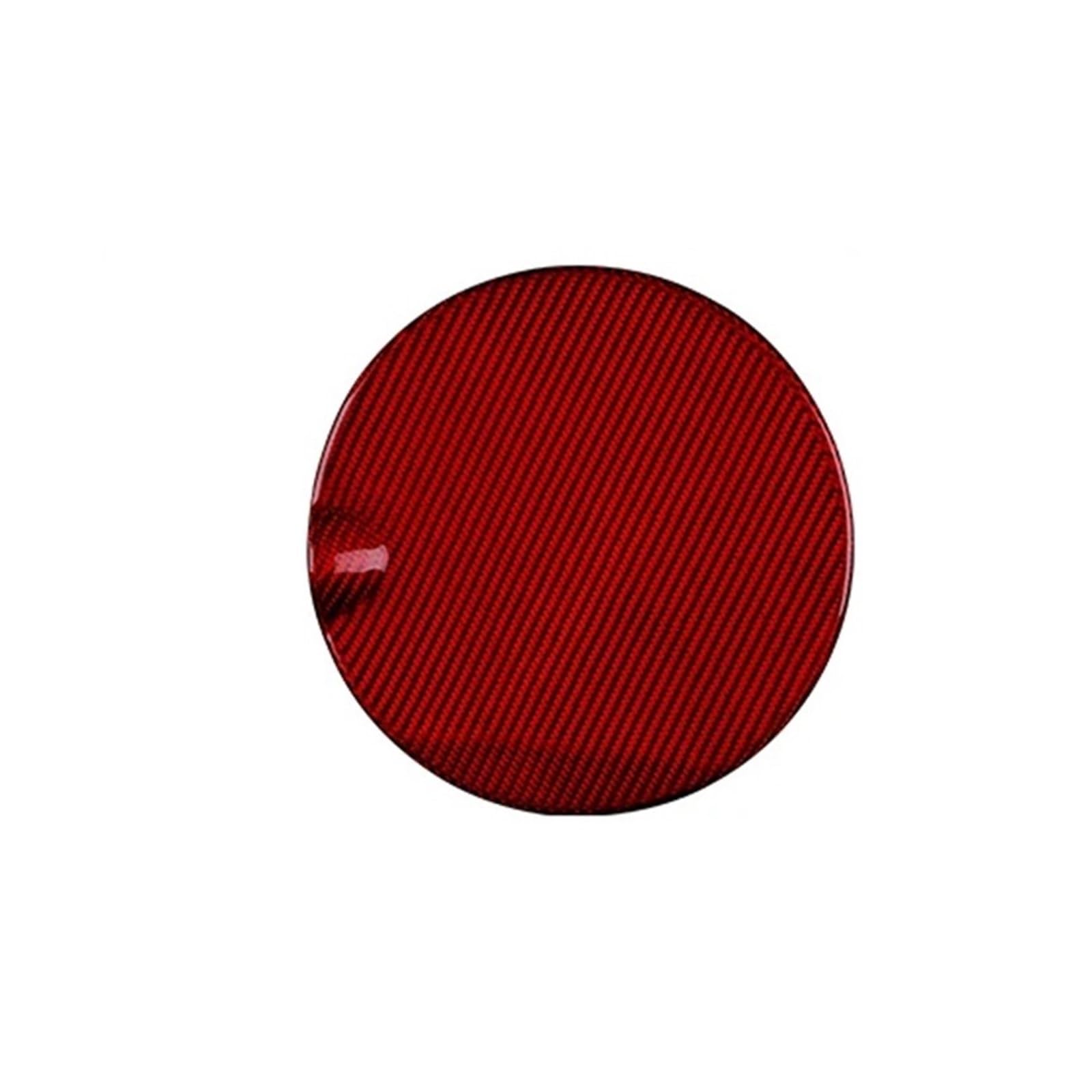 VFKJGNcgfb Auto-Tankdeckel-Aufkleber, kompatibel mit Mini Cooper F55 F56 F57, Zubehör aus echtem Hartcarbon, dekorative Außenverkleidung(Red) von VFKJGNcgfb